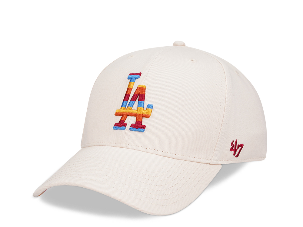 47Brand Los Angeles Dodgers Natural Retro Stripe Under MVP Snapback Gorra