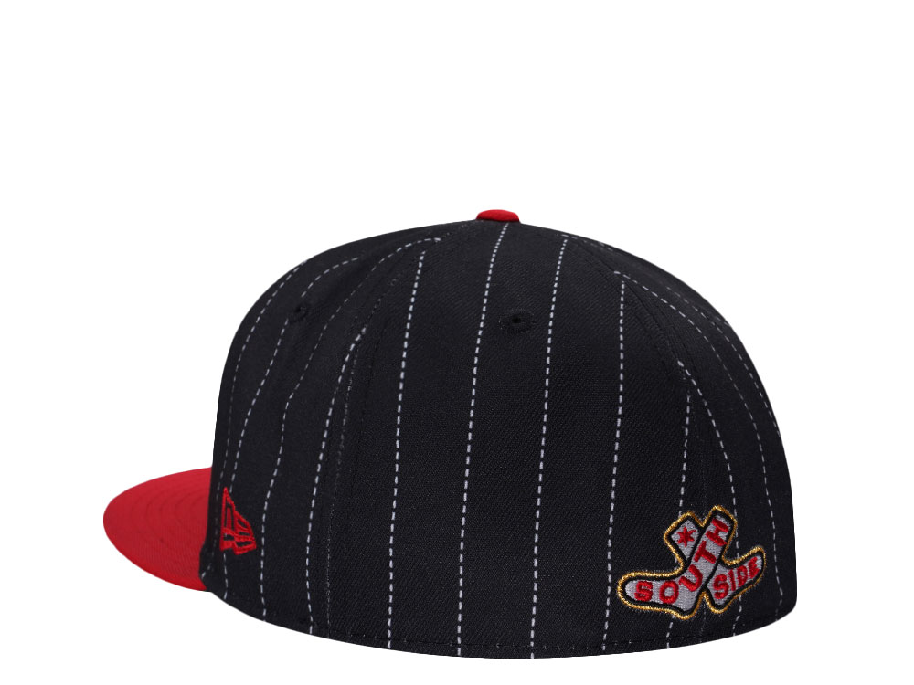 New Era Chicago White Sox Pinstripe Black Two Tone Edition 59Fifty Fitted Gorra
