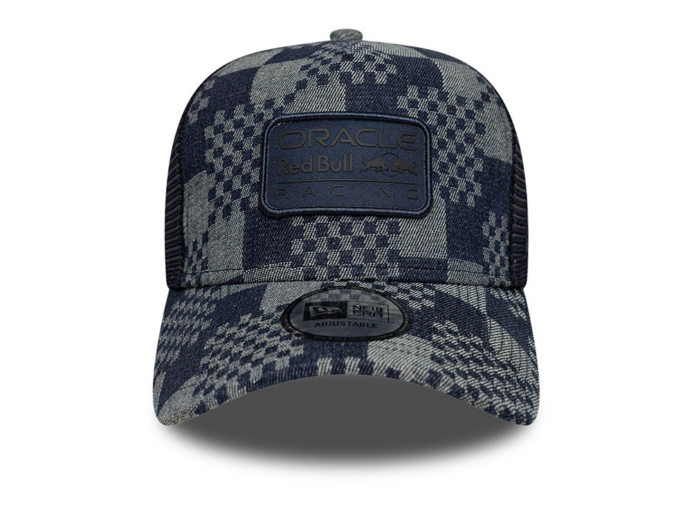 New Era Red Bull Racing Patterned Denim 9Forty A Frame Trucker Snapback Gorra