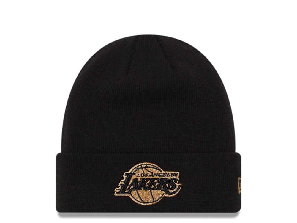 New Era Los Angeles Lakers Black and Gold Logo Gorro