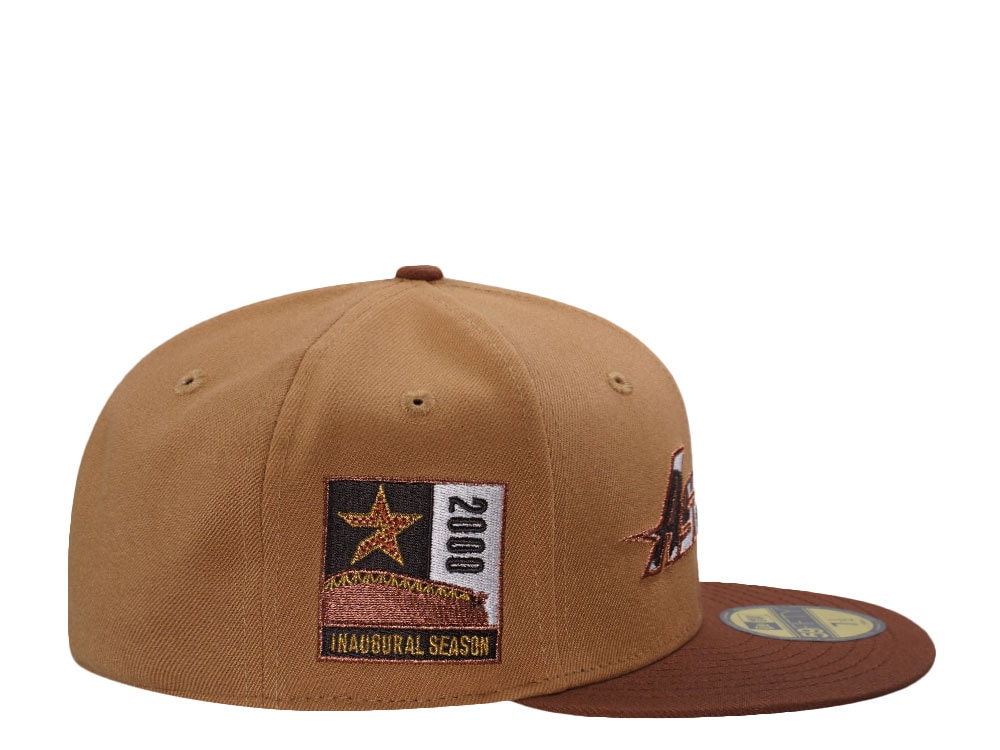 New Era Houston Astros Inaugural Season 2000 Wheat Two Tone Edition 59Fifty Fitted Gorra