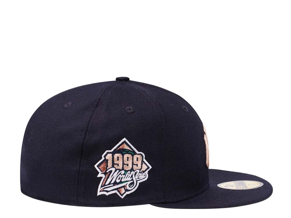 New Era New York Yankees World Series 1999 Navy Peach Prime Edition 59Fifty Fitted Gorra