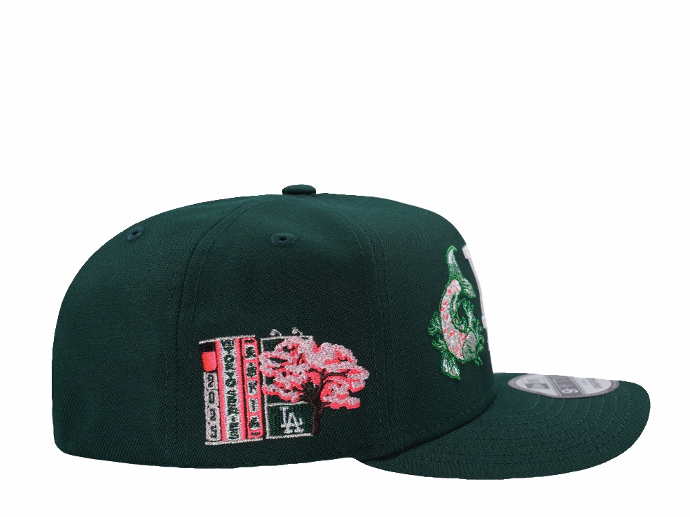 New Era Los Angeles Dodgers Tokyo Series Koi Dark Green Prime Edition 9Fifty A Frame Snapback Gorra