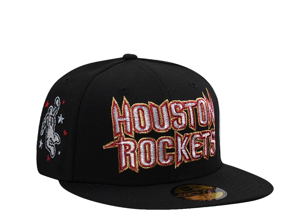 New Era Houston Rockets I Love This Game Metallic Black Prime Edition 59Fifty Fitted Gorra