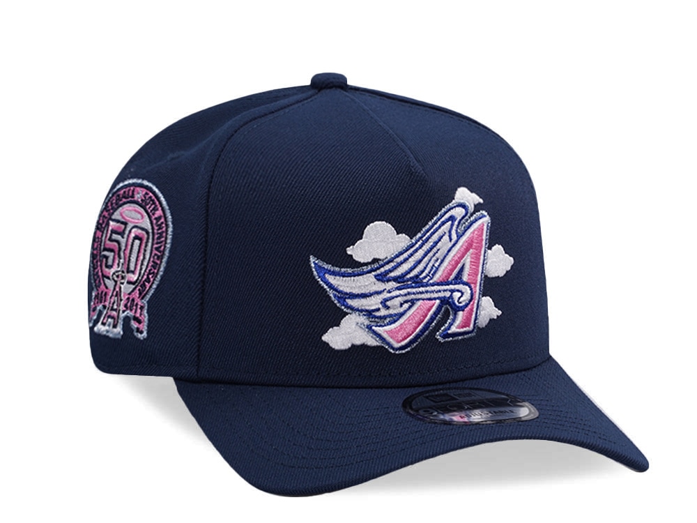 New Era Anaheim Angels 50th Anniversary Ocean Blue Prime Edition 9Forty A Frame Snapback Gorra