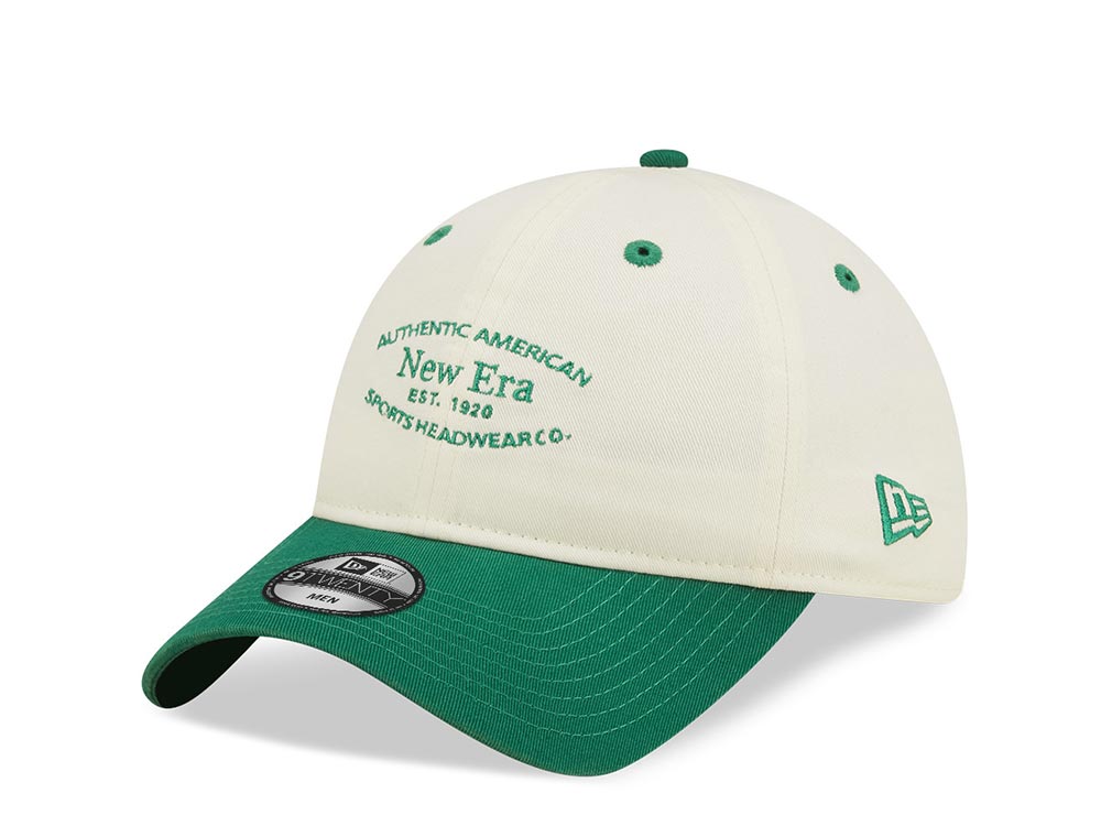 New Era Est. 1920 Contrast Stone Green Two Tone 9Twenty Strapback Gorra