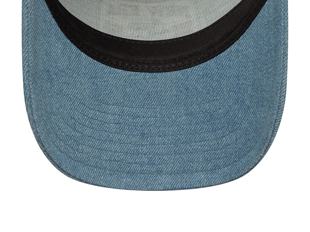 New Era Denim Patch Sky Blue 9Forty A Frame Trucker Snapback Gorra