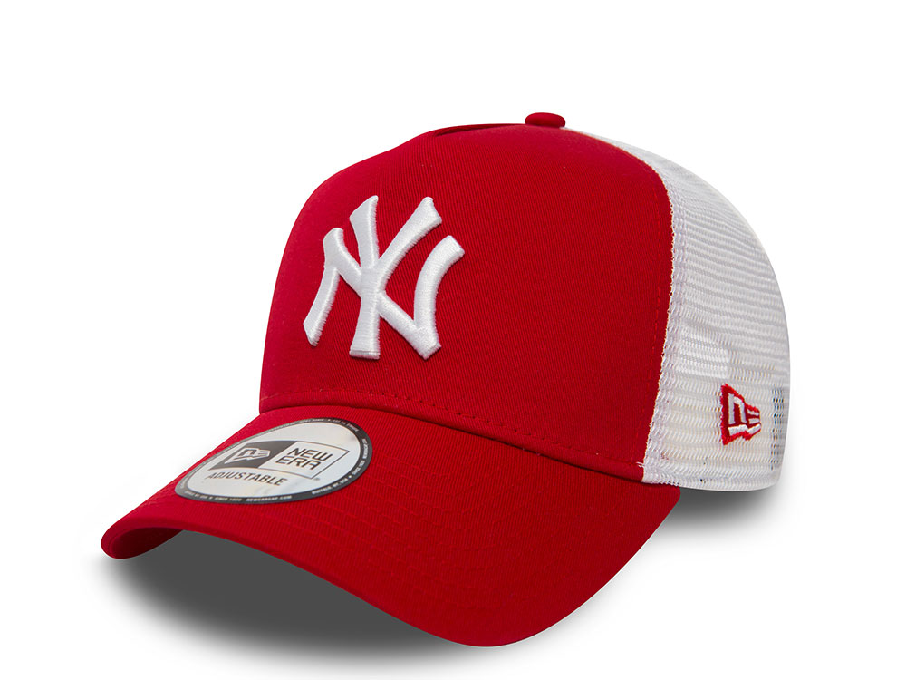 New Era New York Yankees Red and White A Frame Trucker Snapback Gorra