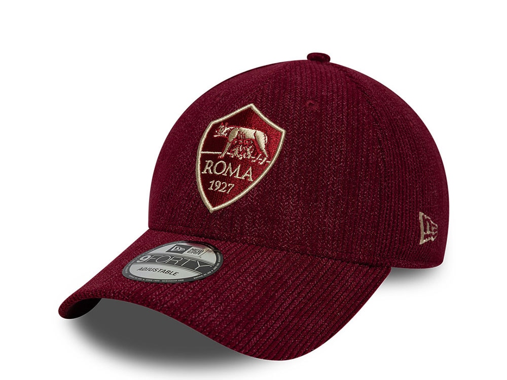 New Era AS Roma Red  Corduroy 9Forty Strapback Gorra
