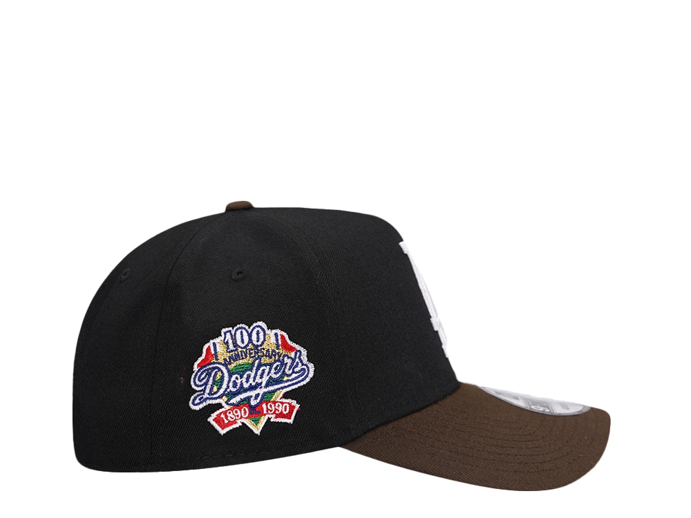 New Era Los Angeles Dodgers 100th Anniversary Black Two Tone Throwback 9Forty A Frame Snapback Gorra