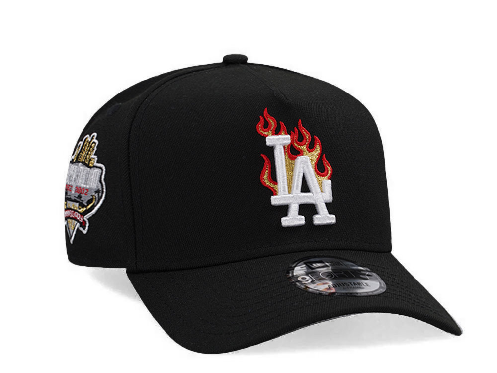 New Era Los Angeles Dodgers 40th Stadium  Anniversary Black Fire Edition 9Forty A Frame Snapback Gorra
