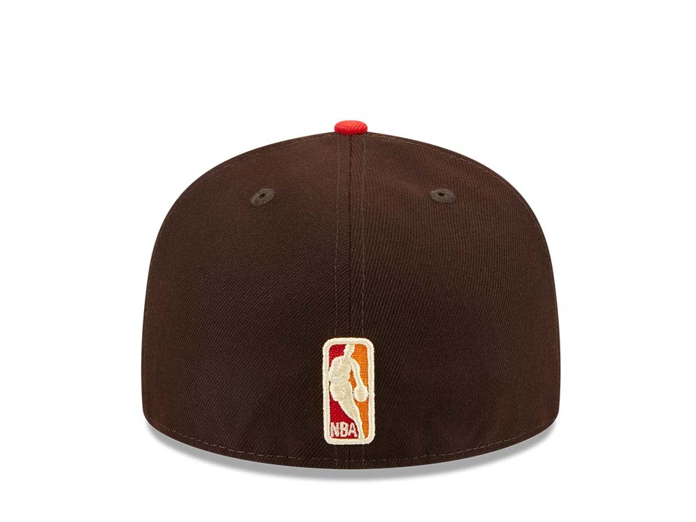New Era Miami Heat The Elements Brown Two Tone Edition 59Fifty Fitted Gorra