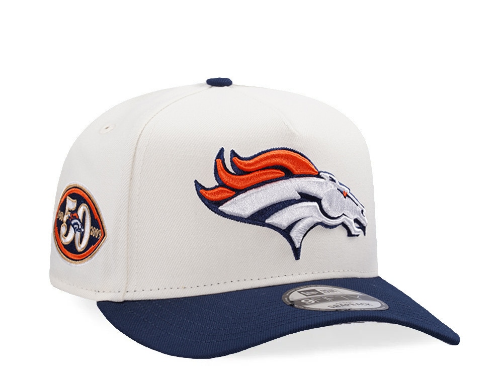 New Era Denver Broncos 50th Anniversary Chrome Two Tone Edition 9Fifty A Frame Snapback Gorra