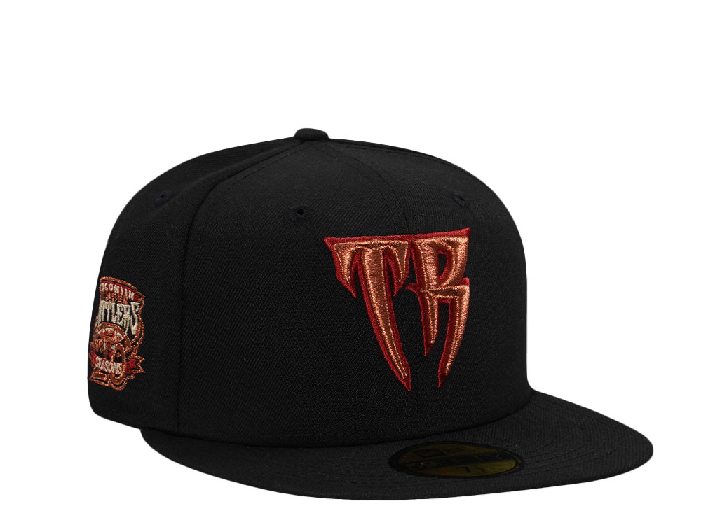 New Era Wisconsin Timber Rattlers 20 Seasons Black Throwback Edition 59Fifty Fitted Gorra