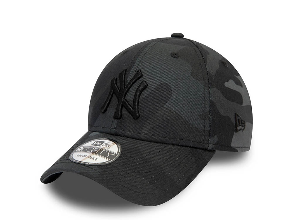 New Era New York Yankees League Essential Black Camo 9Forty Strapback Gorra