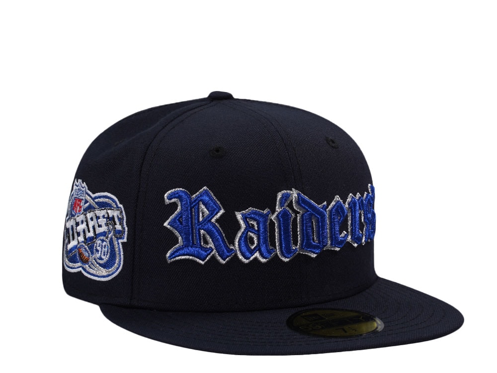 New Era Las Vegas Raiders Draft 1998 Navy Metallic Edition 59Fifty Fitted Gorra