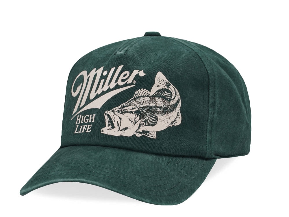 American Needle Miller High Life Walker Dark Green Snapback Gorra