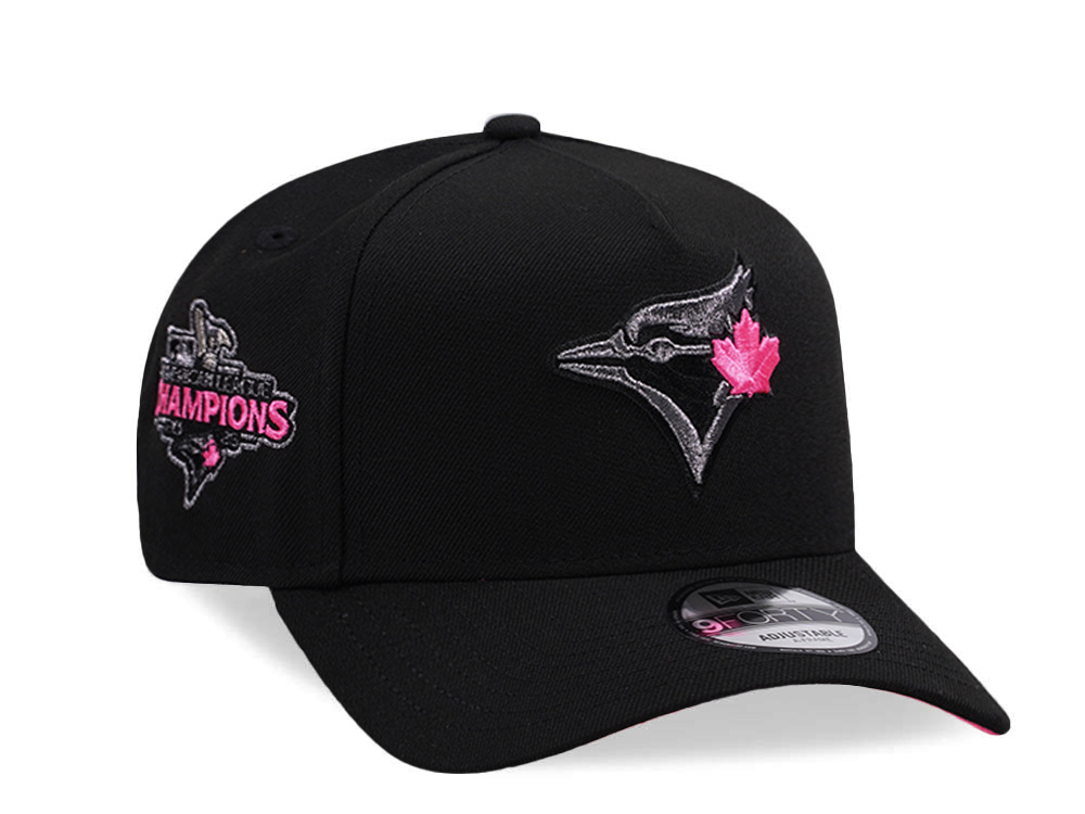 New Era Toronto Blue Jays American League Champions Pink Glow Black Prime Edition 9Forty A Frame Snapback Gorra