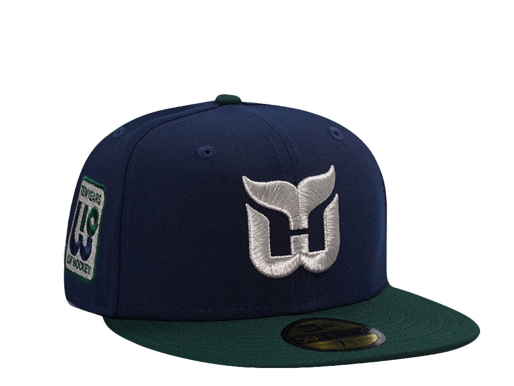 New Era Hartford Whalers 10th Anniversary Navy Two Tone Edition 59Fifty Fitted Gorra