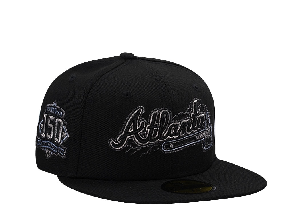 New Era Atlanta Braves 150th Anniversary Black Prime Edition 59Fifty Fitted Gorra