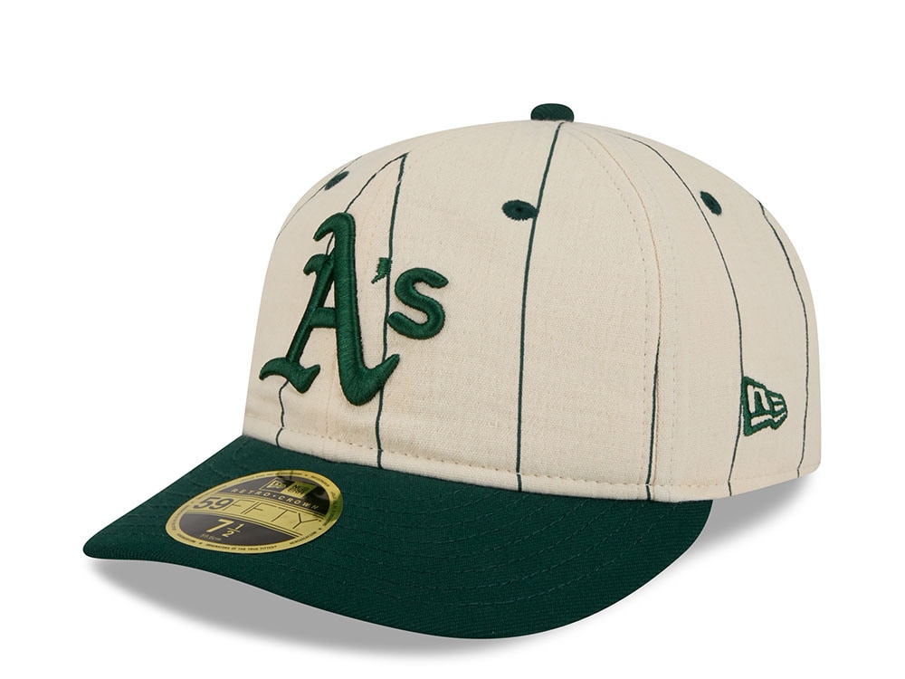 New Era Oakland Athletics Linen Two Tone Edition 59Fifty Retro Crown Fitted Gorra
