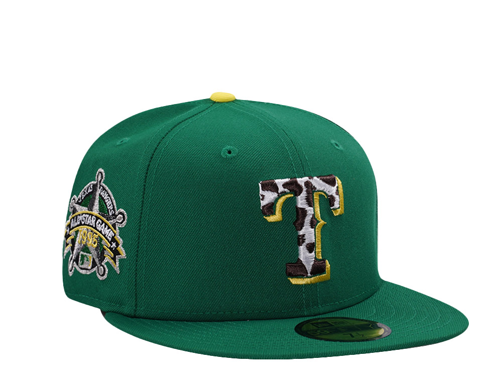 New Era Texas Rangers All Star Game 1995 Kelly Green Prime Edition 59Fifty Fitted Gorra