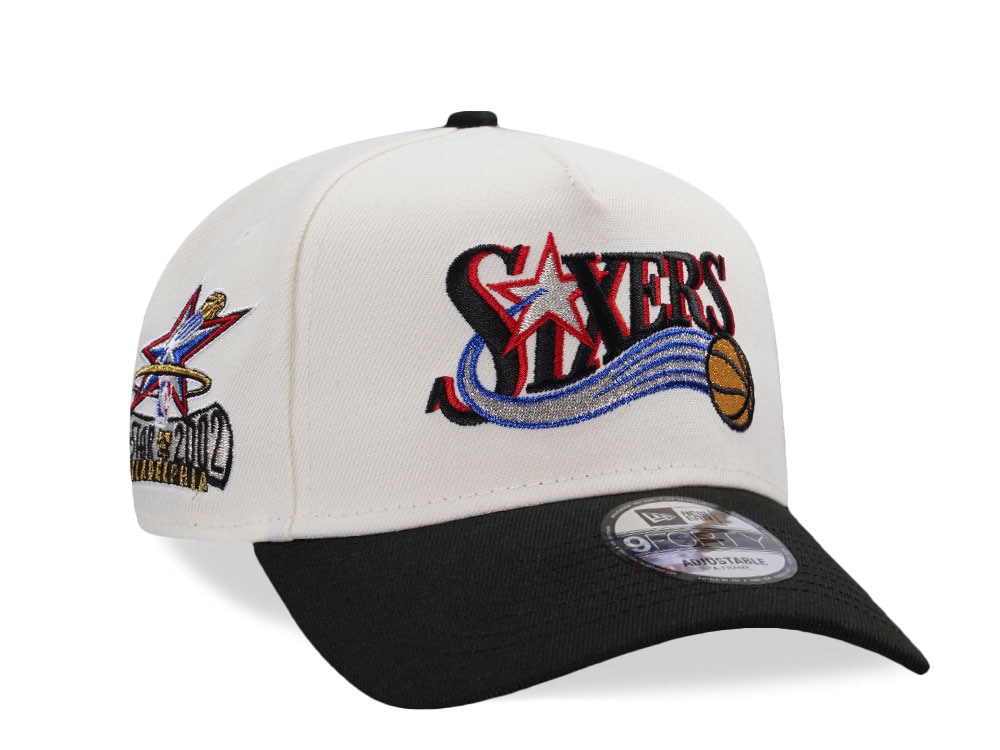 New Era Philadelphia 76ers All Star Game 2002 Chrome Two Tone Edition 9Forty A Frame Snapback Gorra
