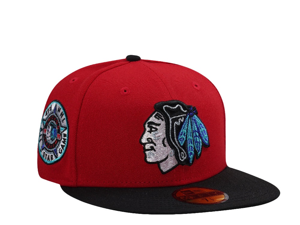 New Era Chicago Blackhawks All Star Game 1991 Scarlet Two Tone Edition 59Fifty Fitted Gorra