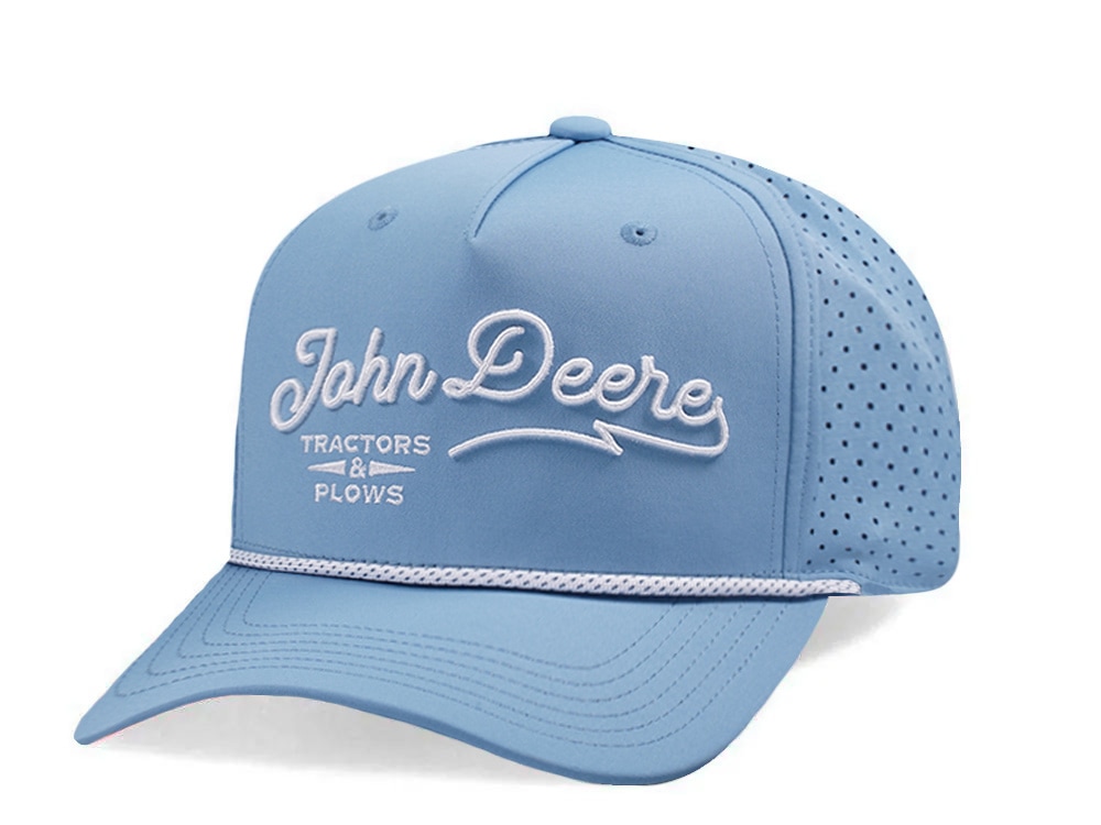 John Deere Nylon Rope Golf Indigo Trucker Snapback Gorra