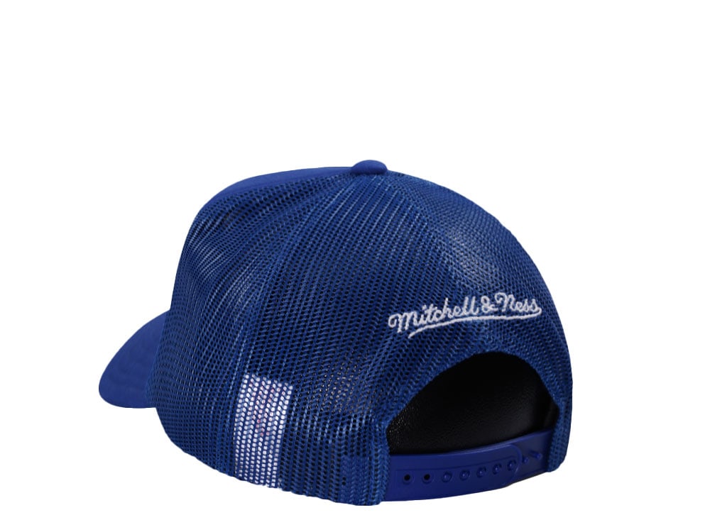 Mitchell & Ness Golden State Warriors Royal Blue Adjustable Fit Trucker Snapback Gorra
