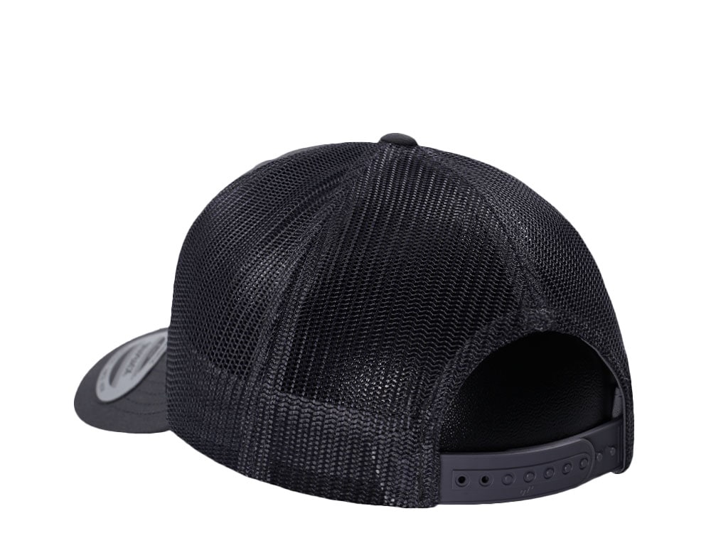 Yupoong Basic Gray Retro Trucker Snapback Gorra
