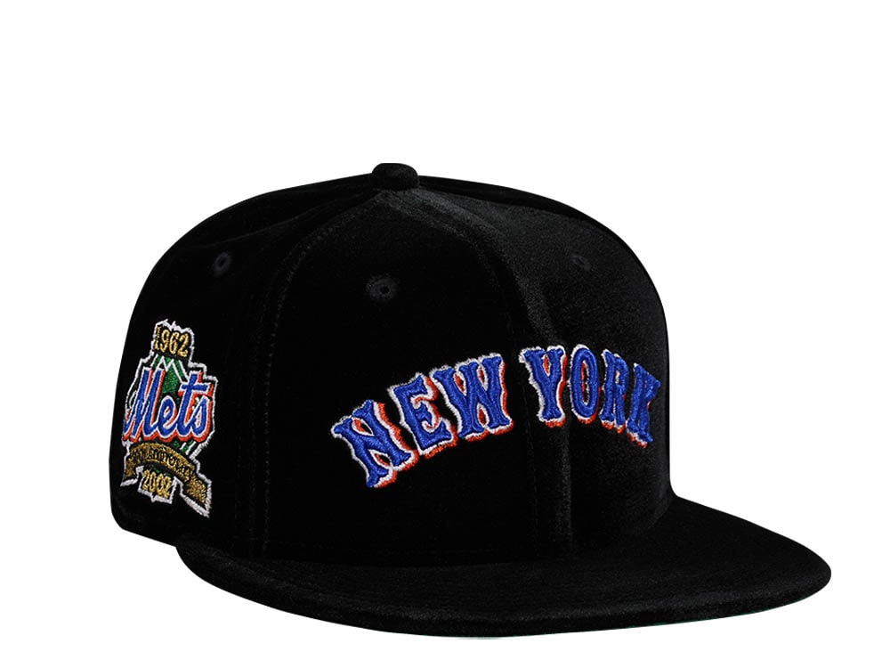 New Era New York Mets 40th Anniversary Black Velvet Edition 59Fifty Fitted Gorra