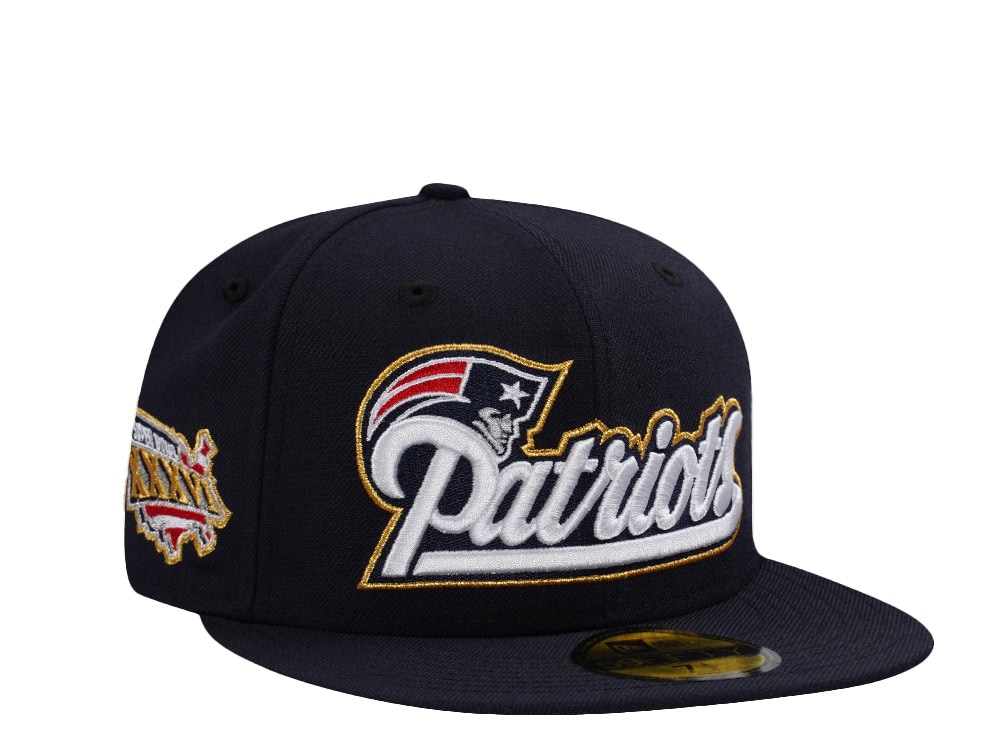 New Era New England Patriots Super Bowl XXXVI Wool Navy Throwback Edition 59Fifty Fitted Gorra