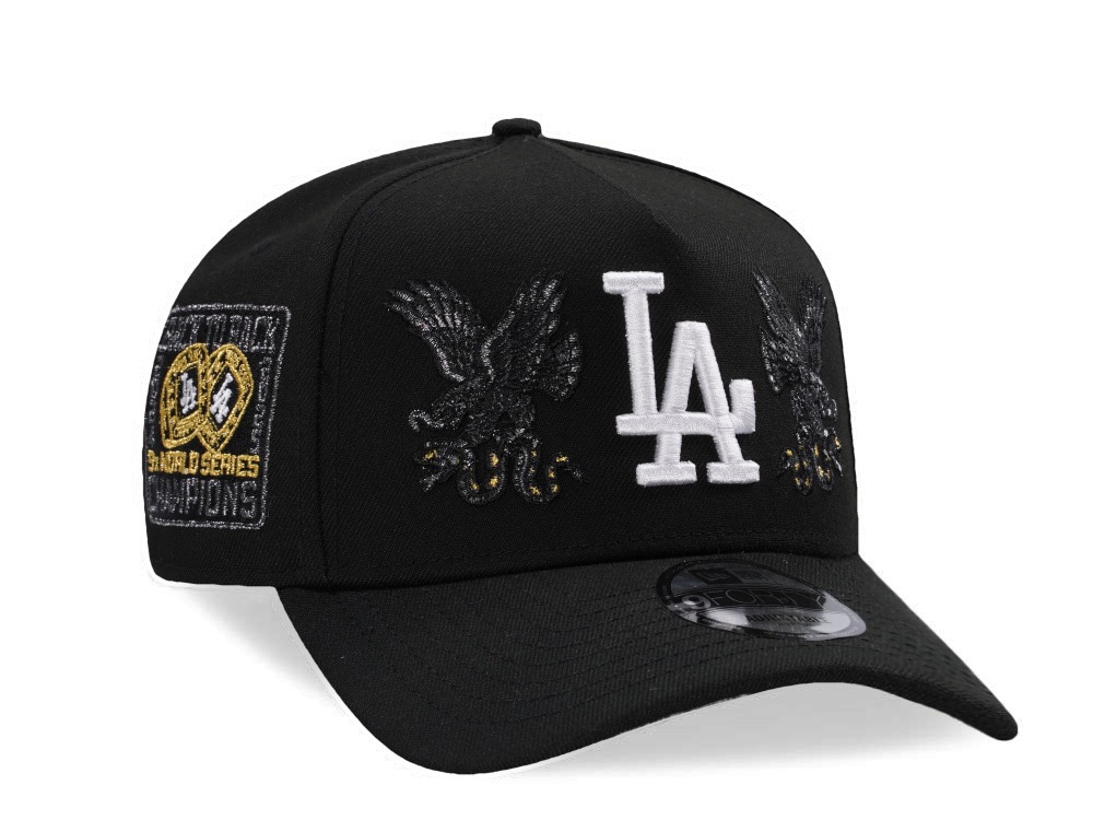 New Era Los Angeles Dodgers Back to Back Champions Eagle Black Prime Edition 9Forty A Frame Snapback Gorra
