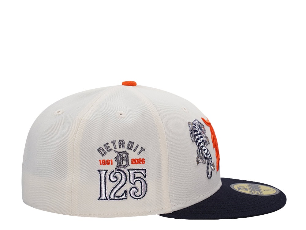 New Era Detroit Tigers 125th Anniversary Tiger Chrome Two Tone Edition 59Fifty Fitted Gorra