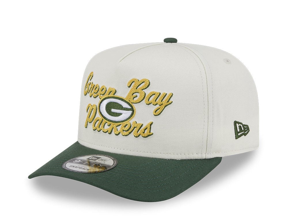 New Era Green Bay Packers Chainstitch 9Fifty A Frame Snapback Gorra