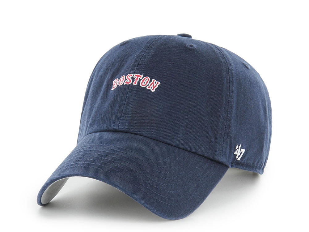 47Brand Boston Red Sox Base Runner Script Edition Clean Up Strapback Gorra
