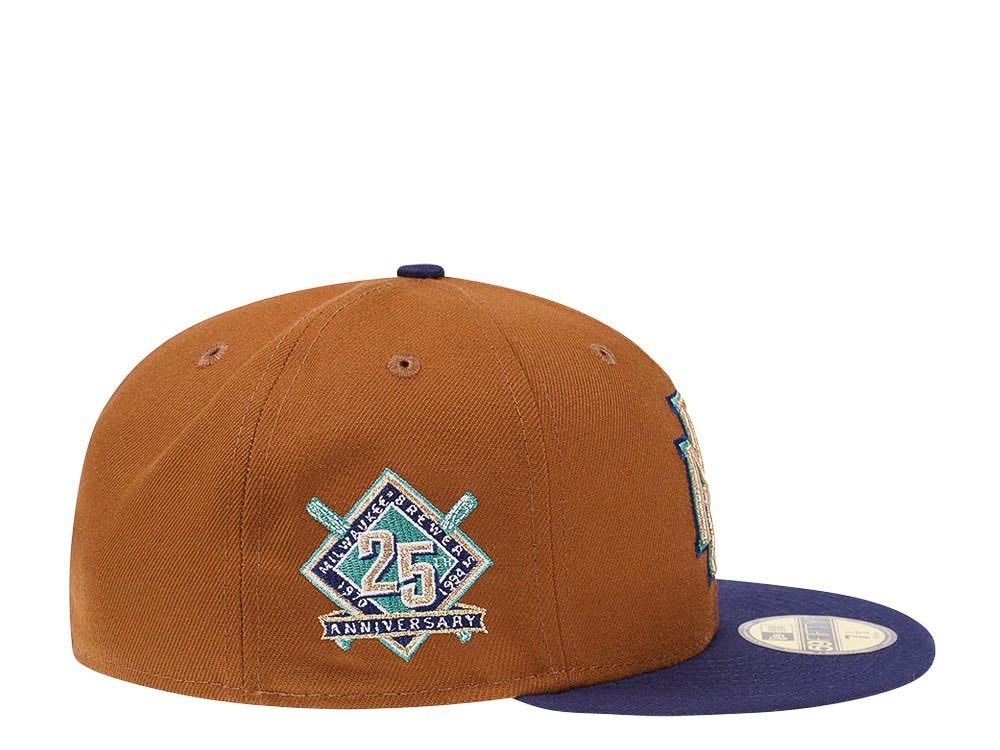 New Era Milwaukee Brewers 25th Anniversary Bourbon Prime Two Tone Edition 59Fifty Fitted Gorra