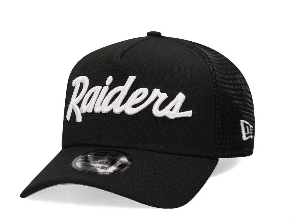 New Era Las Vegas Raiders Black Trucker A Frame 9Forty Snapback Gorra