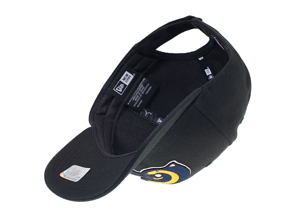 New Era Los Angeles Rams Curved Black Edition 9Forty Strapback Gorra