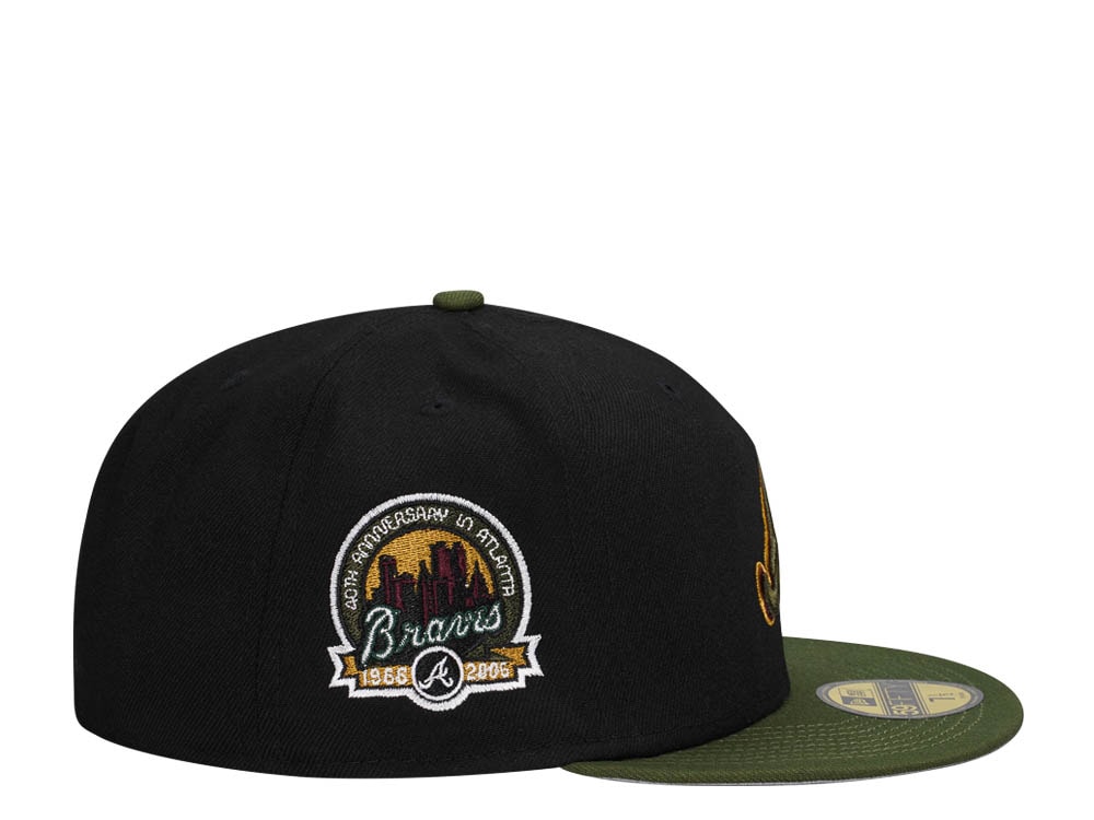 New Era Atlanta Braves 40th Anniversary Black Rifle Two Tone Edition 59Fifty Fitted Gorra