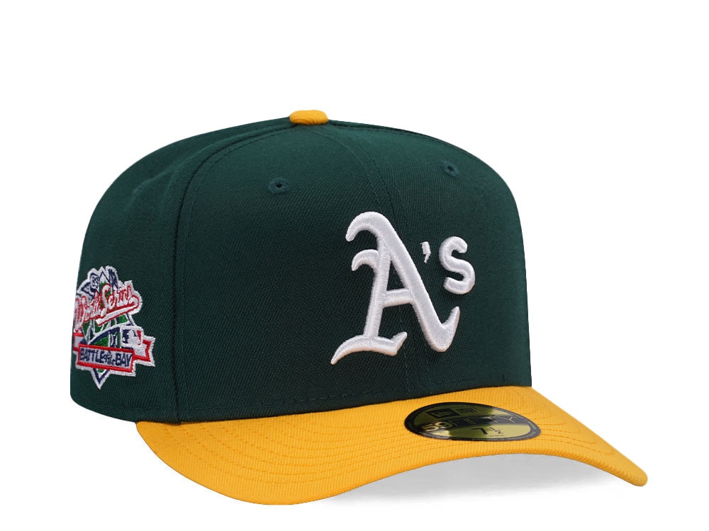 New Era Oakland Athletics World Series 1989 Green Two Tone Edition 59Fifty Pre Curved Fitted Gorra