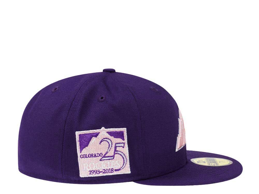 New Era Colorado Rockies 25th Anniversary Purple Pink Silver Edition 59Fifty Fitted Gorra