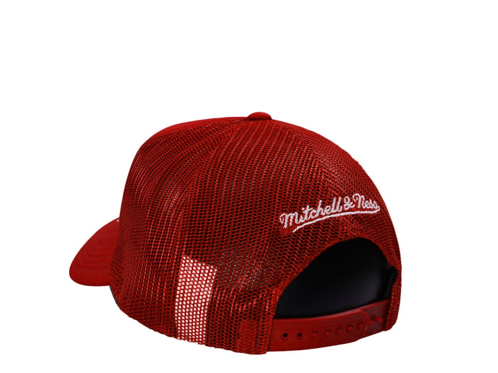 Mitchell & Ness Chicago Bulls Red Trucker Adjustable Fit Snapback Gorra