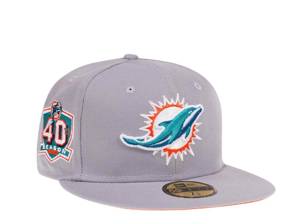 New Era Miami Dolphins 40th Season Grey Pop 59Fifty Fitted Gorra