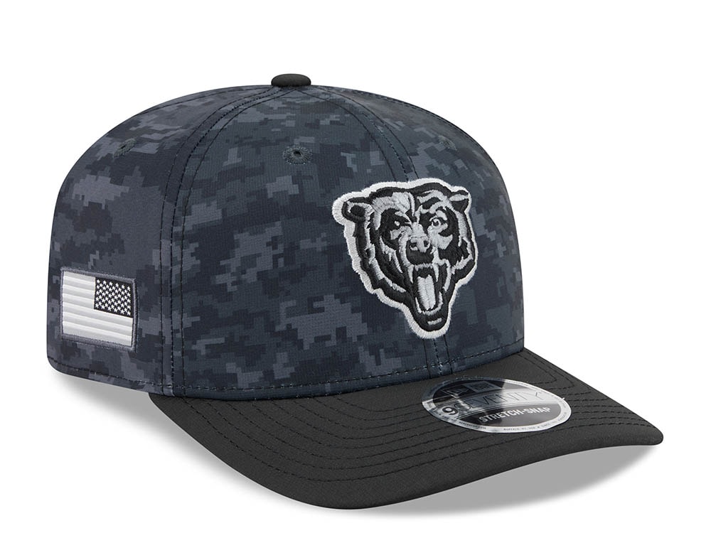 New Era Chicago Bears NFL Salute to Service 2026 Digi Camo Black 9Seventy Stretch Snapback Gorra