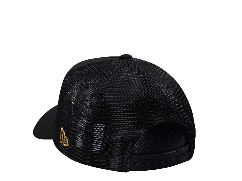 New Era Boston Bruins Metallic Gold Black Edition 9Forty A Frame Trucker Snapback Gorra