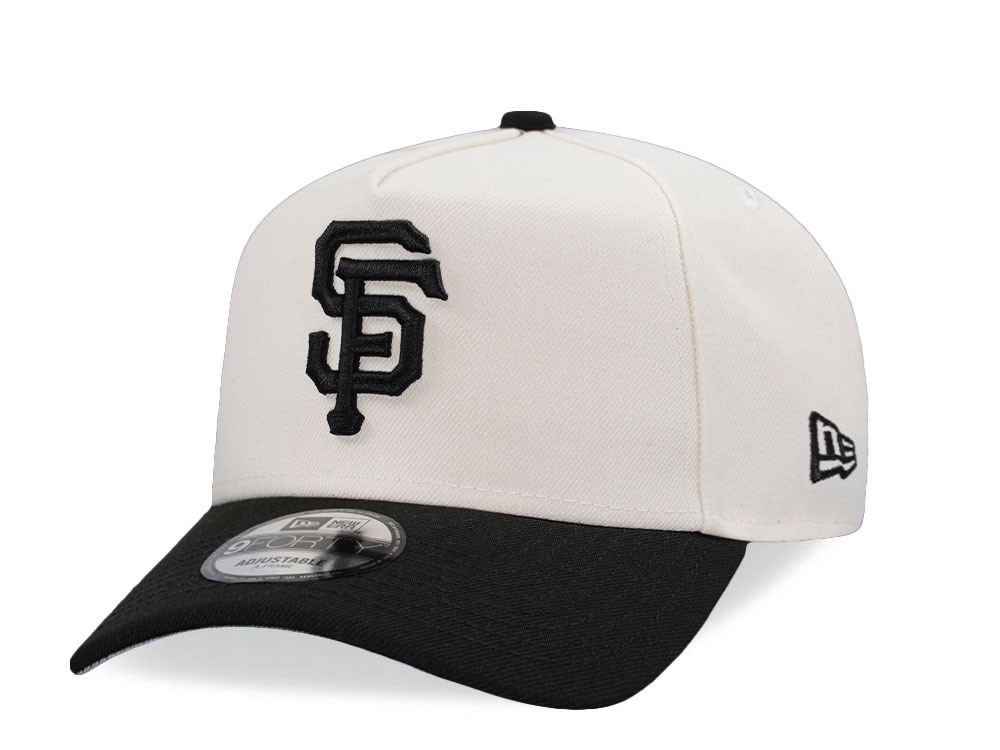 New Era San Francisco Giants Chrome Black Two Tone Edition 9Forty A Frame Snapback Gorra