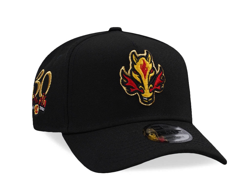 New Era Calgary Flames 30th Anniversary Black Prime Edition 9Forty A Frame Snapback Gorra