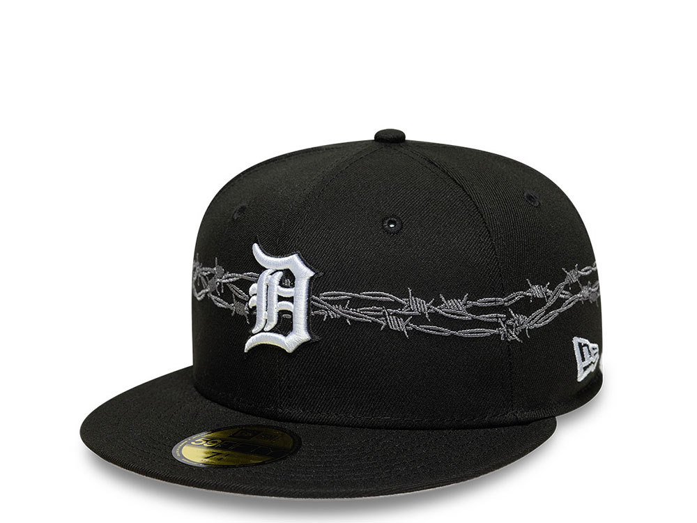 New Era Detroit Tigers MLB Icon Barbwire Black Prime Edition 59Fifty Fitted Gorra